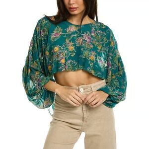 Free People Floral Women’s Small NWT Top– Smocked Romantic & Flowy Boho Blouse